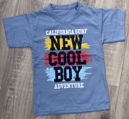 Футболка "New Cool Boy" графітовий, хлопчик 5-6-7-8 років