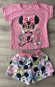 Спальний комплект «Minnie» темно-рожевий, дівчинка 2-3-4-5-6 років