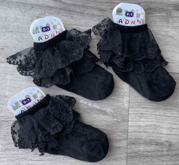 Шкарпетки ADN «Кружево» чорний, дівчинка 1-2 роки