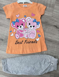 Костюм "Best friends" помаранчевий, дівчинка 3-4-5-6 років