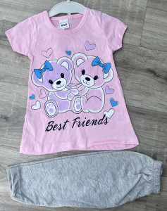 Костюм «Best friends» рожевий, дівчинка 3-4-5-6 років
