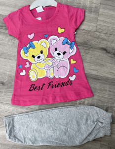 Костюм «Best friends» малиновий, дівчинка 3-4-5-6 років