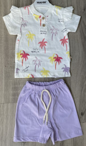Костюм Dolas «Palms beach» бузковий, дівчинка 6-9-12 місяців