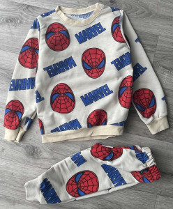 Костюм/піжама «Marvel» бежевий, хлопчик 7 років кофта та 2 роки штани
