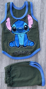 Костюм "Stitch" хакі, хлопчик 9-18-24 місяців