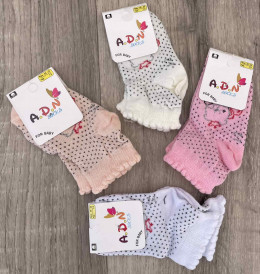 Шкарпетки ADN «Ведмедик» мікс кольорів, дівчинка 0-12 місяців
