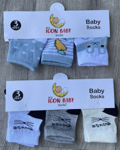 Шкарпетки Icon Baby "Mouse" мікс кольорів, хлопчик 0-12 місяців
