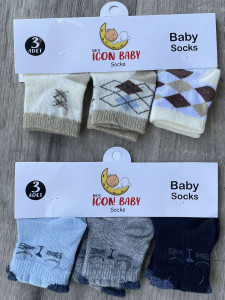 Шкарпетки Icon Baby «Котик» мікс кольорів, хлопчик 0-12 місяців