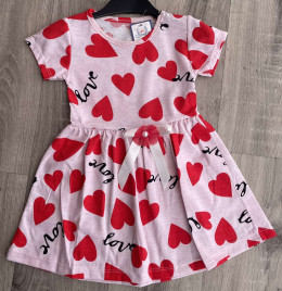 Платье Miss Mini Kids «Love» розовый, 3-4-5-6-7 лет
