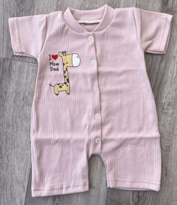 Пісочник «Жирафік I❤️Mom, Dad» рожевий, дівчинка 3-6-9 місяців