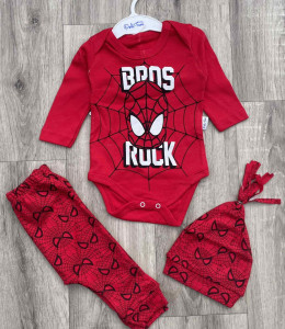 Комплект Poli Foni "Bros Rock" червоний, хлопчик 6-9 місяців