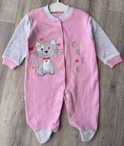 Человечек Kids Wear «Cute» розовый, девочка 0-3-6 месяцев
