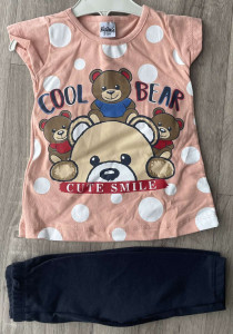Костюм Kuculmus «Cool Bear» персиковый, девочка 2-3-4-5 лет