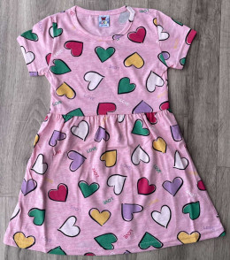 Платье Kubba «Сердечки Love» розовый, 2-3-4-5-6 лет