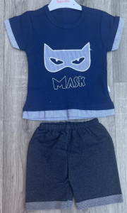 Костюм Rozalinda «Mask» темно-синій, хлопчик 6-9-12 місяців