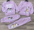 Лот з костюмчиків "Кошенята та пінгвіни" бузковий, дівчинка 2-3 роки, фото