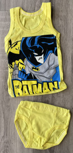 Комплект "Batman" жовтий, хлопчик 1-3-5-7-9 років