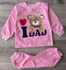 Піжама Supermini "Dad" рожевий, дівчинка 1-2-3 років