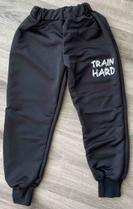 Спортивні штани "Train Hard" чорні, хлопчик 3-4-5-6 років