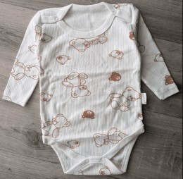 Боді Nayinom "Ведмедик" молочний, унісекс 0-3-6-9 місяців