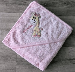 Рушник Ramel "Жирафік" рожевий, дівчинка 70*80