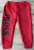 Спортивні штани "Lady Boss" червоні, дівчинка 3-5-7-9-10 років, фото