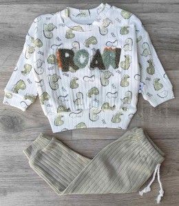 Костюм Anilco "Roar" зелёный, мальчик 3-6-9 месяцев