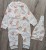 Чоловічок Mini love«Кірпічний медведик» білий, унісекс 3-6-9-12 місяців, фото 1