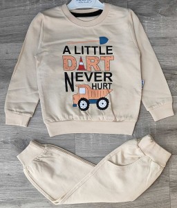 Костюм  "Бульдозер" бежевий, хлопчик 1-2-3-4 років