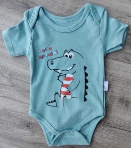 Боді Findik «Крокодил» бірюзовий, унісекс 3-6-9-12-18 місяців