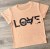 Футболка « LOVE » персиковий, дівчинка 2-3-4-5 років, фото