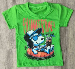 Футболка "Снупи" зеленый, мальчик 1-2-3-4-5 лет