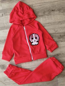 Костюм "Собачка" красный, девочка 1-2-3 лет