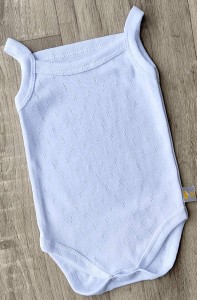 Боді-майка "Однотоний" білий, унісекс 3-6-9-12-18 місяців