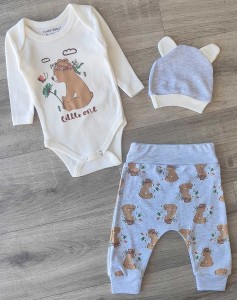 Комплект Findik "Little one", серый , мальчик  3-6-9  месяцев