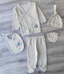 Комплект Findik "Машинка", зелений(хакі) , хлопчик 3 місяця