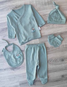 Комплект Findik "Машинка", зелений(темний) , хлопчик 3 місяця