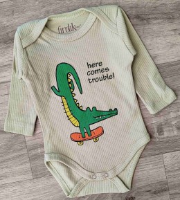Боди Findik "Крокодил" зеленый(оливка), мальчик 3-6-9-12-18 месяцев