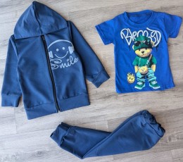 Костюм «Ведмедик» синій(темний), хлопчик 1-2-3-4-5 років