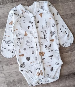 Боді "Кактуси", молочний, унісекс 0-3-6 місяців