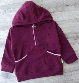 Кофта "Застежка" , бордовый, девочка 1,5-2-3-4 года