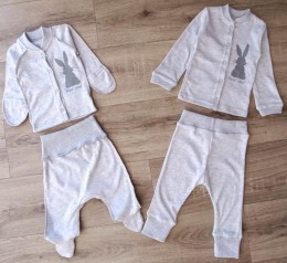 Комплект "Brave" серый, унисекс 0-3-6-9 месяцев