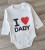 Боді Murat "I love dady"" білий, унісекс 3-6-9-12-18 місяців, фото