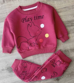 Костюм Mamax "Play time" бордовий, дівчинка  6-9-12-18 місяців