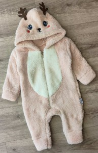 Чоловічок Kidex "Оленя" бежевий, дівчинка 3-6-9-12 місяців