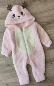 Чоловічок Kidex "Оленя" рожевий, дівчинка 3-6-9-12 місяців