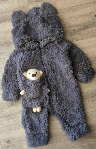 Чоловічок Denito "Ведмедик"  сірий, мальчик 6-9-12 місяців