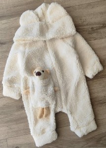 Чоловічок Denito "Ведмедик"  молочний, унісекс 6-9-12 місяців