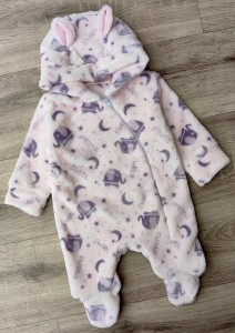 Человечек «Слоники» розовый, унисекс 0-3 месяцев