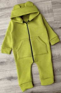 Ромпер "Однотонный" зеленый(оливка), унисекс 3-6-9-24 месяцев